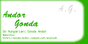 andor gonda business card